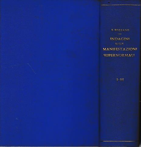 Indagini sulle manifestazioni supernormali - Ernesto Bozzano - copertina