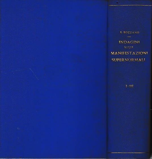 Indagini sulle manifestazioni supernormali - Ernesto Bozzano - copertina