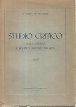 Studio critico della guerra e politica navale europea