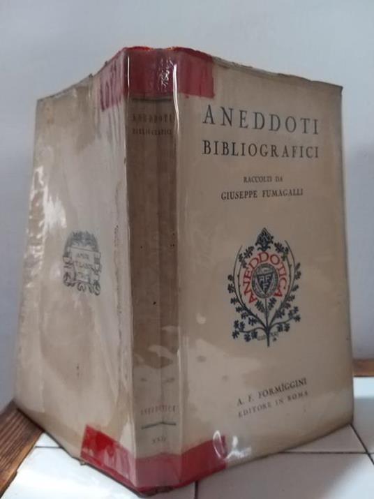 Aneddoti bibliografici - Giuseppe Fumagalli - copertina