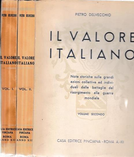 Il valore italiano 2 volumi - Piero Del Vecchio - copertina