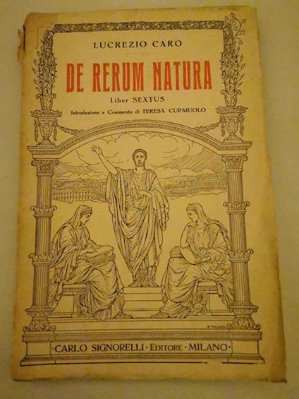 De Rerum Natura - Tito Lucrezio Caro - copertina