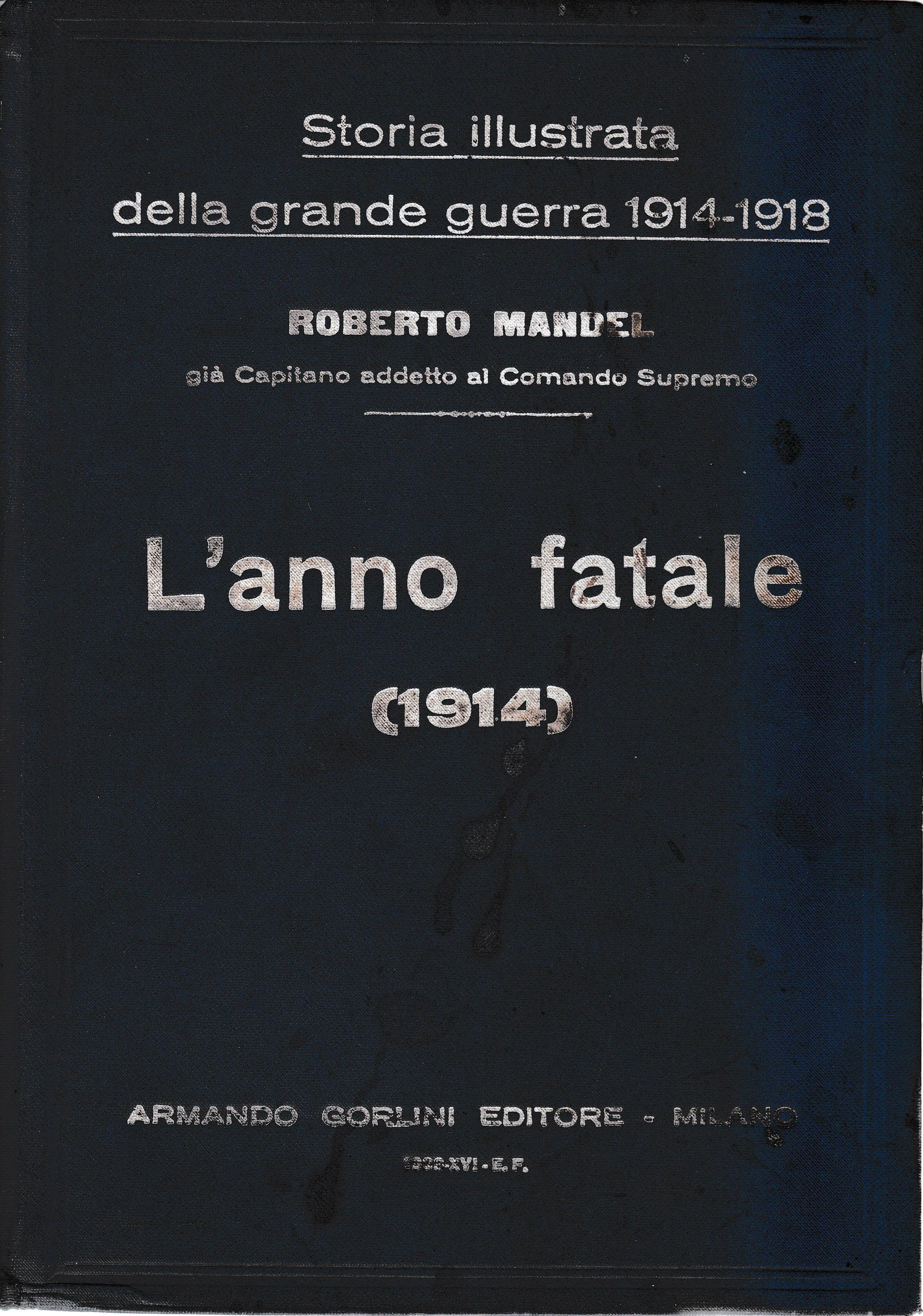 Storia illustrata della grande guerra 1914-1918.L'anno fatale (1914) vol. 1°