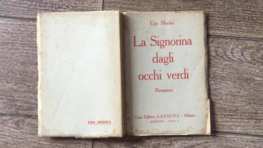 La signorina dagli occhi verdi - Ugo Marino - copertina