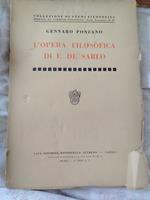 L opera filosofica di F.DE Sarlo