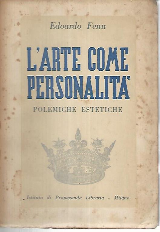 L' arte come personalità - Edoardo Fenu - copertina