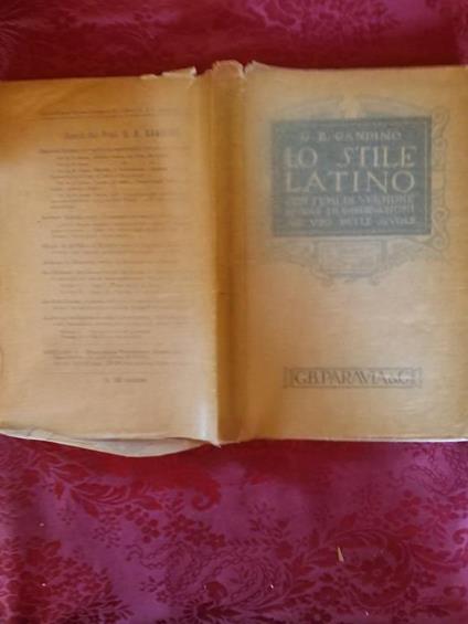 Lo stile latino - Giovanni Battista Gandino - copertina