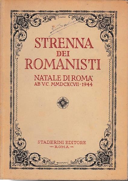 Strenna dei Romanisti. Natale di Roma 1944 - copertina