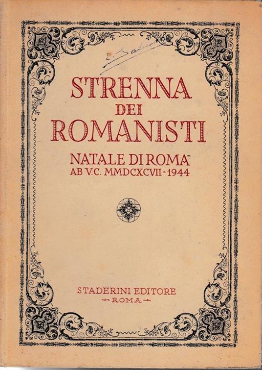 Strenna dei Romanisti. Natale di Roma 1944 - copertina