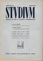 Studium. Rivista di vita e cultura professionale, anno XLI, n. 6 Giugno 1945