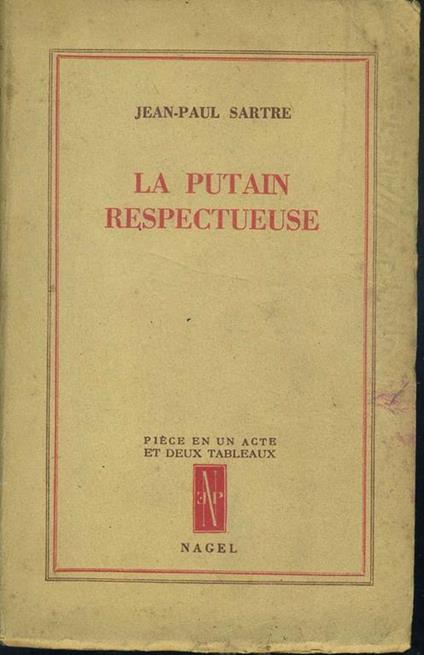 La putain respectueuse - Jean-Paul Sartre - copertina