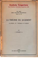 La théorie du judgement. Vol. XXXIX sezione a n. 3