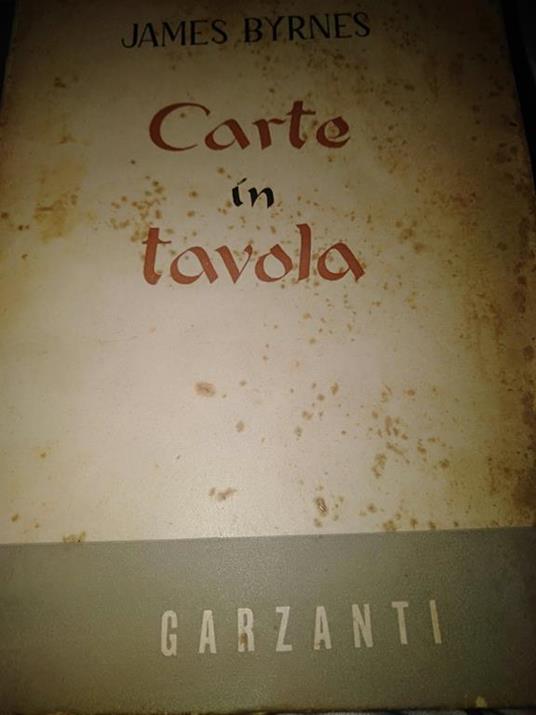 Carte in tavola - James Byrnes - copertina