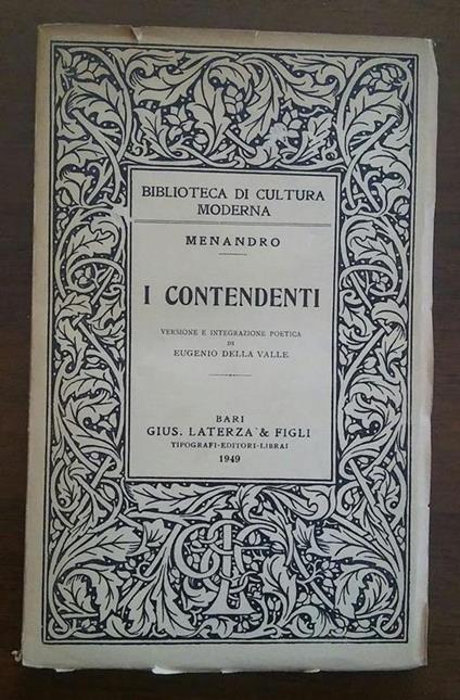 I contendenti - Menandro - copertina