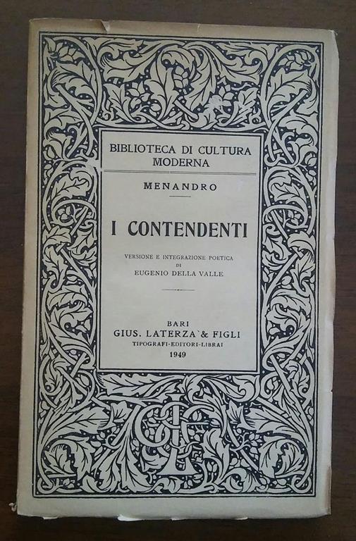 I contendenti - Menandro - copertina