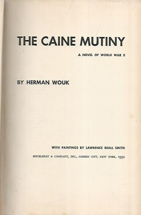 The Caine mutiny. A novel of world war II - Herman Wouk - copertina