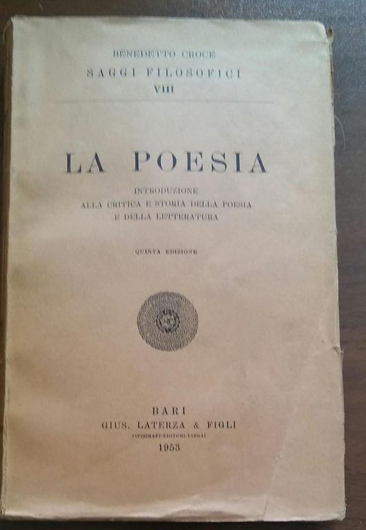 La Poesia - Benedetto Croce - copertina