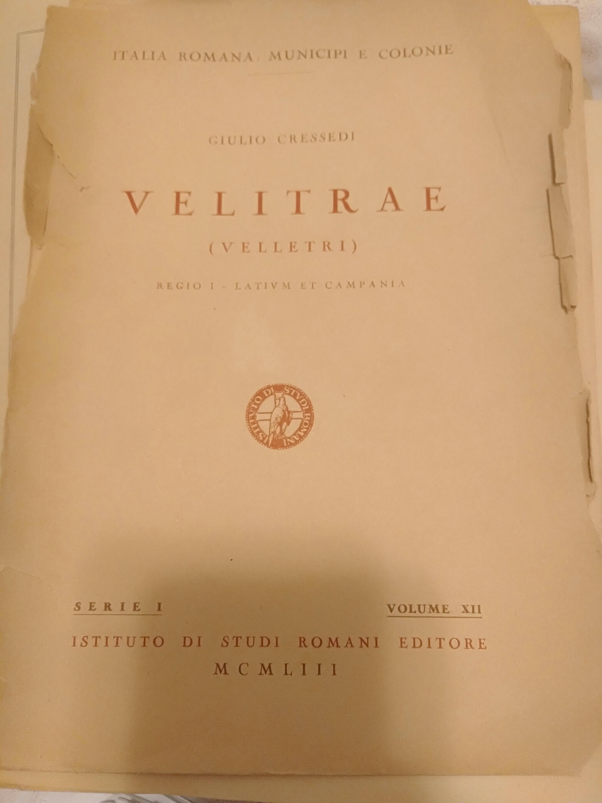 Velitrae(Velletri)REGIO I - LATIUM ET CAMPANIA