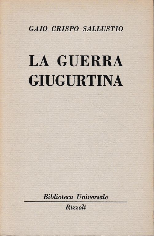 La guerra Giugurtina (volume doppio) - copertina