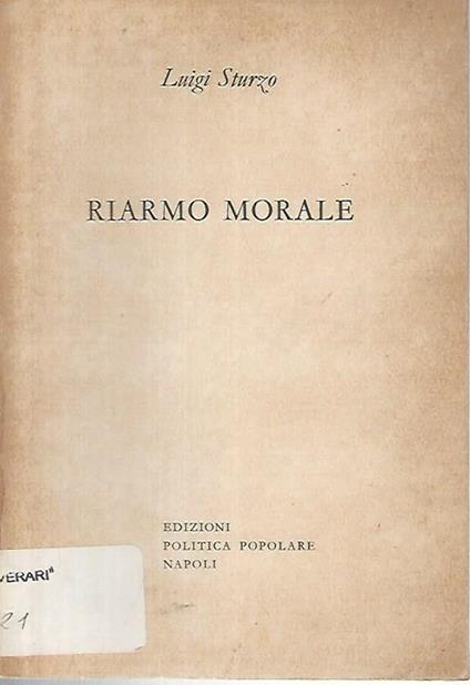 Riarmo morale - Luigi Sturzo - copertina