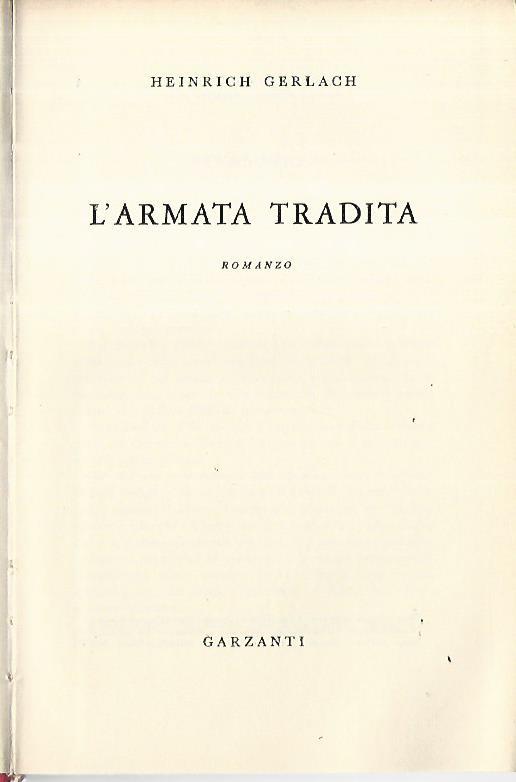 L' armata tradita