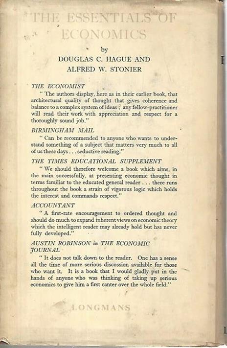 A textbook of economic theory - Stonier - 2