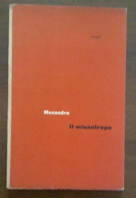 Il Misantropo - Menandro - copertina