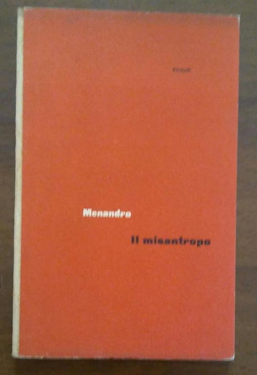 Il Misantropo - Menandro - copertina