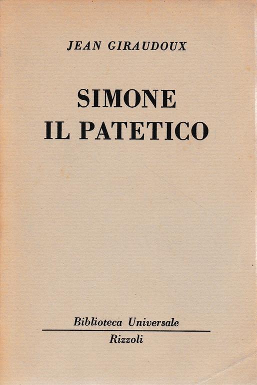 Simone il patetico - Jean Giraudoux - copertina