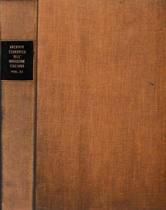 Archivio Economico dell'Economia Italiana vol. XI (fascicoli rilegati) - copertina