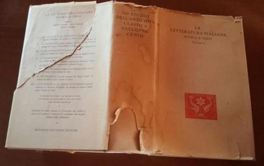 Lo studio dell'antichità classica nell'ootocento - Paolo Treves - copertina