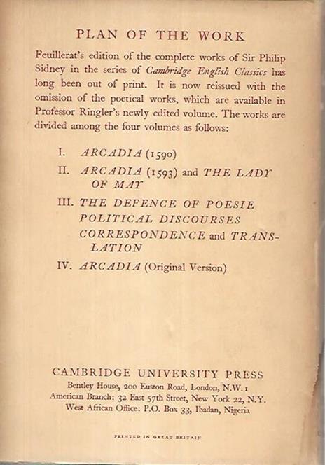 The prose works of Sir Philip Sidney - Albert Feuillerat - 2