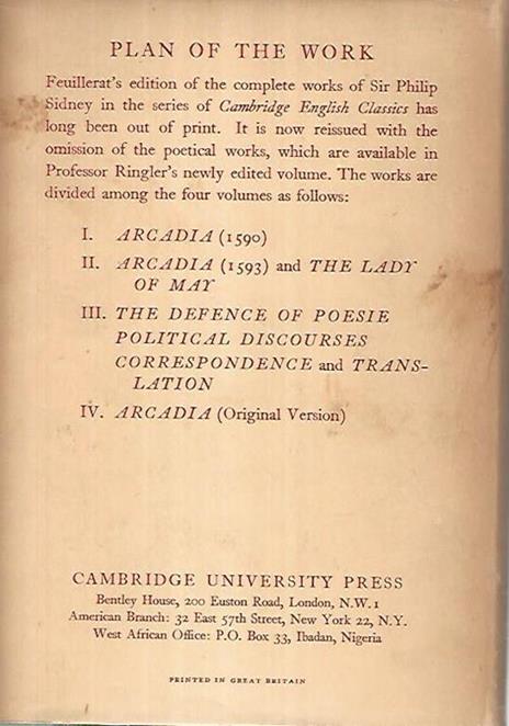 The prose works of Sir Philip Sidney - Albert Feuillerat - 2