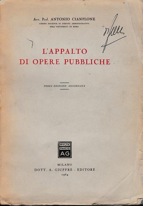L' appalto di opere pubbiche - Antonio Cianflone - copertina