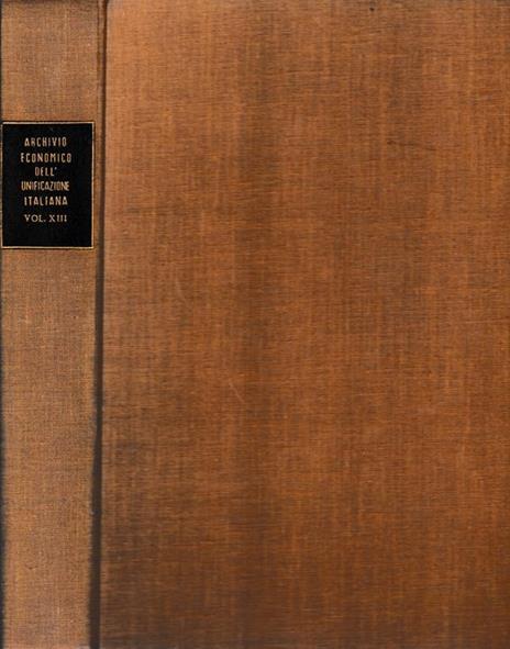 Archivio Economico dell'Economia Italiana vol. XIII (fascicoli rilegati) - copertina
