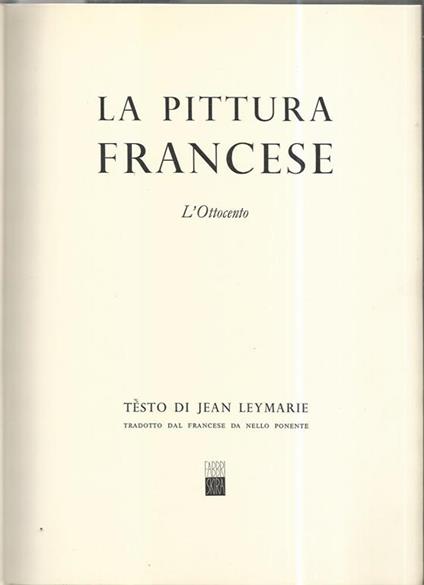 La pittura francese. L'ottocento - Jean Leymarie - copertina