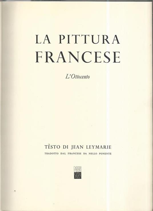 La pittura francese. L'ottocento - Jean Leymarie - copertina