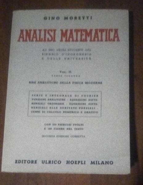 Analisi Matematica Volume Ii - Gino Moretti - copertina