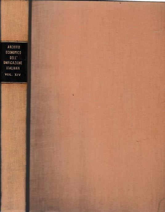 Archivio Economico dell'Economia Italiana vol. XIV (fascicoli rilegati) - copertina