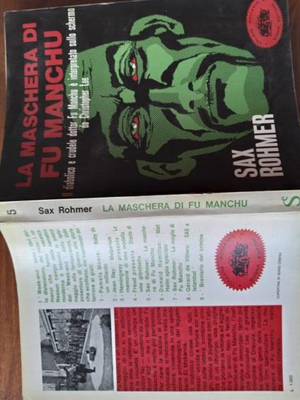La maschera di Fu Manchu - Sax Rohmer - copertina