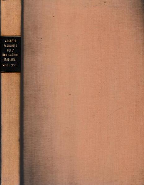 Archivio Economico dell'Economia Italiana vol. XVI (fascicoli rilegati) - copertina