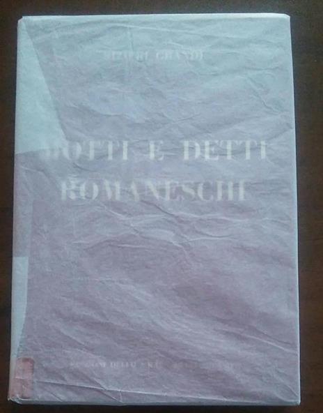 Motti E Detti Romaneschi - Grandi - copertina