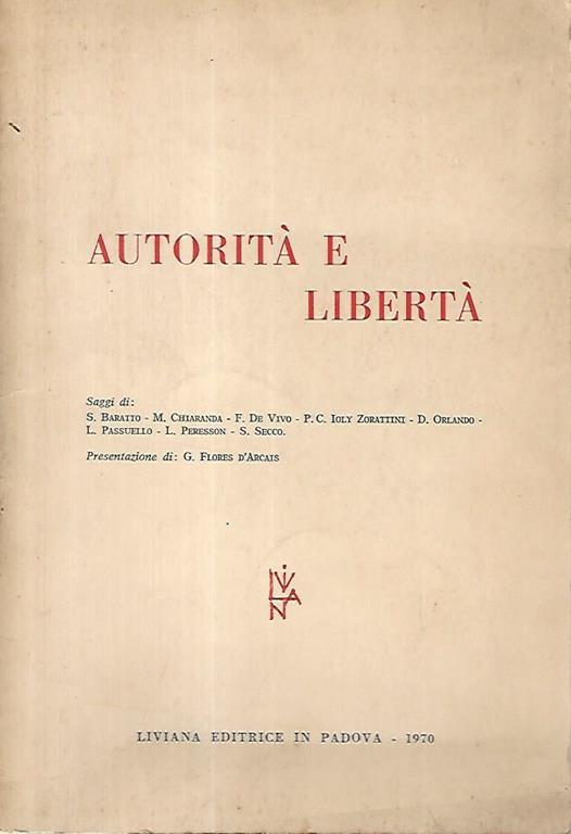 Autorità e libertà - copertina