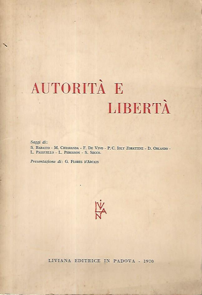 Autorità e libertà