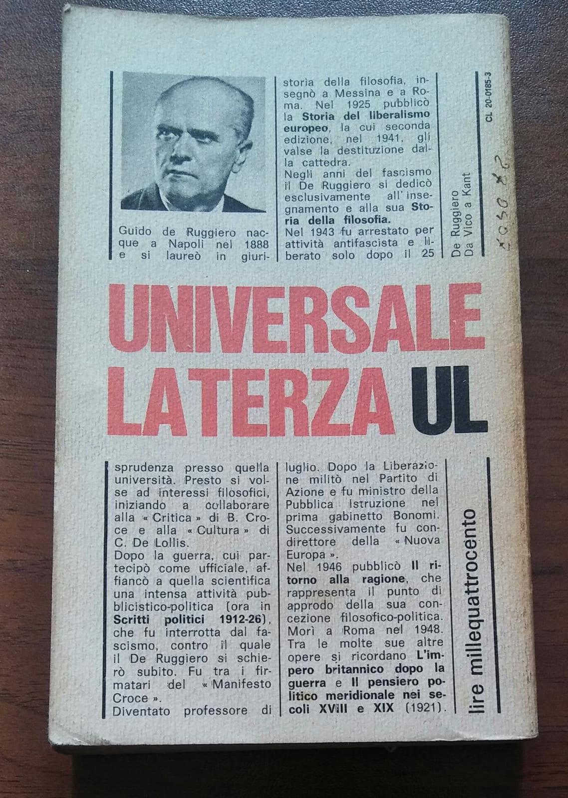 Da Vico a Kant