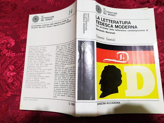 La letteratura tedesca moderna - Vittorio Santoli - copertina