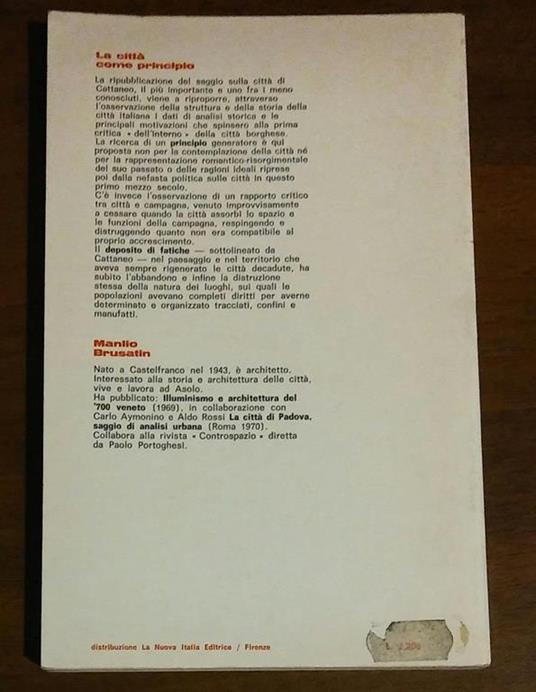 La Citta Come Principio - Carlo Cattaneo - 2