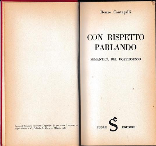 Con rispetto parlando - Raffaello Cantagalli - copertina