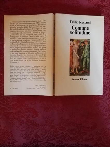 Comune solitudine - Edilio Rusconi - copertina