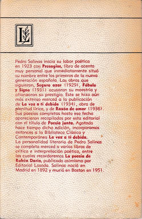 La voz a ti debida - P. Solinas - 2